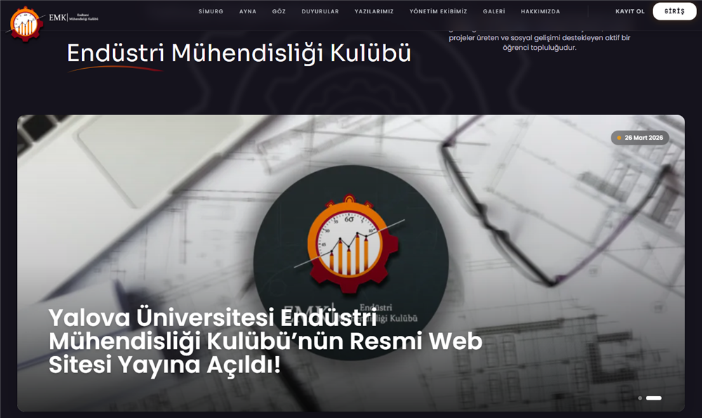 Endüstri Mühendisliği Kulübü Öğrencilerinden Dijital Adım: yalovaemk.com Yayında